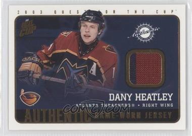 2002-03 Pacific Quest for the Cup - Authentic Game-Worn Jerseys #1 - Dany Heatley