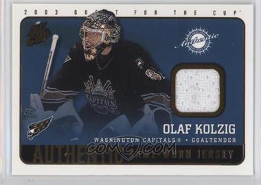 2002-03 Pacific Quest for the Cup - Authentic Game-Worn Jerseys #25 - Olaf Kolzig