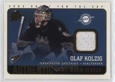 2002-03 Pacific Quest for the Cup - Authentic Game-Worn Jerseys #25 - Olaf Kolzig