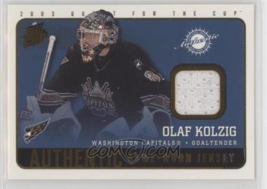 2002-03 Pacific Quest for the Cup - Authentic Game-Worn Jerseys #25 - Olaf Kolzig