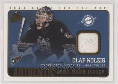2002-03 Pacific Quest for the Cup - Authentic Game-Worn Jerseys #25 - Olaf Kolzig