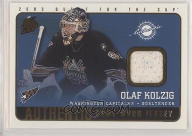 2002-03 Pacific Quest for the Cup - Authentic Game-Worn Jerseys #25 - Olaf Kolzig