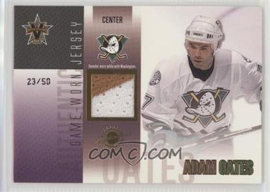 2002-03 Pacific Vanguard - Game-Worn Jerseys - Gold #1 - Adam Oates /50