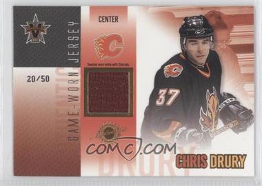 2002-03 Pacific Vanguard - Game-Worn Jerseys - Gold #7 - Chris Drury /50