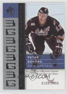 2002-03 SP Authentic - [Base] #105 - Hat Trick Performers - Peter Bondra /1499