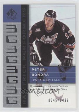 2002-03 SP Authentic - [Base] #105 - Hat Trick Performers - Peter Bondra /1499