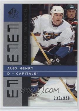 2002-03 SP Authentic - [Base] #144 - Future Watch - Alex Henry /900