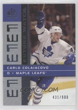2002-03 SP Authentic - [Base] #163 - Future Watch - Carlo Colaiacovo /900