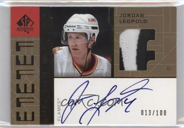 2002-03 SP Authentic - Future Watch Jersey Patches #P-JL - Jordan Leopold /100