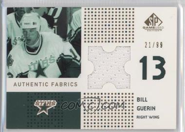 2002-03 SP Game Used - Authentic Fabrics - Gold #AF-BG - Bill Guerin /99