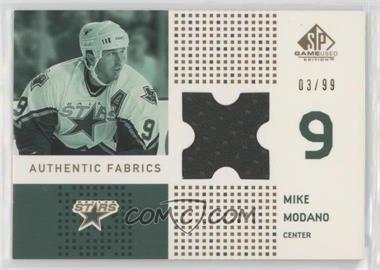 2002-03 SP Game Used - Authentic Fabrics - Gold #AF-MO - Mike Modano /99