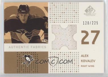 2002-03 SP Game Used - Authentic Fabrics #AF-KO - Alex Kovalev /225