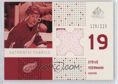 2002-03 SP Game Used - Authentic Fabrics #AF-SY - Steve Yzerman /225