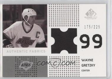 2002-03 SP Game Used - Authentic Fabrics #AF-WG - Wayne Gretzky /225