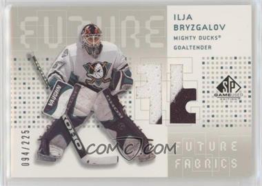 2002-03 SP Game Used - Future Fabrics #FF-IB - Ilja Bryzgalov /225