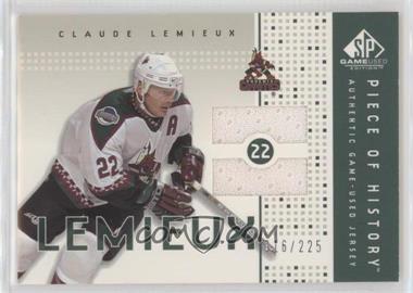2002-03 SP Game Used - Piece of History #PH-CL - Claude Lemieux /225
