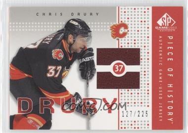 2002-03 SP Game Used - Piece of History #PH-DR - Chris Drury /225