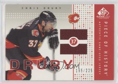 2002-03 SP Game Used - Piece of History #PH-DR - Chris Drury /225