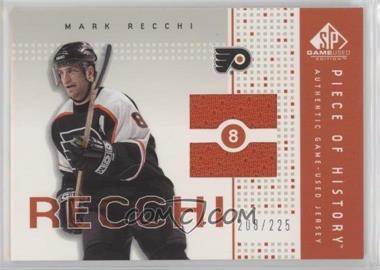 2002-03 SP Game Used - Piece of History #PH-MR - Mark Recchi /225