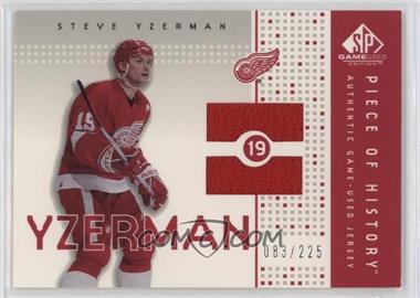 2002-03 SP Game Used - Piece of History #PH-SY - Steve Yzerman /225