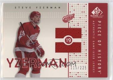2002-03 SP Game Used - Piece of History #PH-SY - Steve Yzerman /225