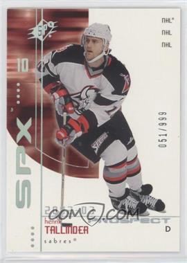 2002-03 SPx - [Base] #104 - Henrik Tallinder /999