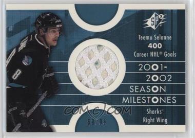 2002-03 SPx - Season Milestones #M-TS - Teemu Selanne /99