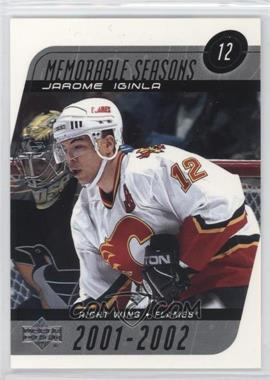 2002-03 Upper Deck - [Base] #183 - Memorable Seasons - Jarome Iginla