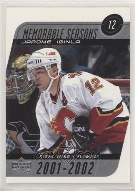 2002-03 Upper Deck - [Base] #183 - Memorable Seasons - Jarome Iginla