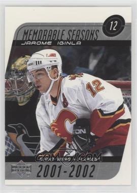 2002-03 Upper Deck - [Base] #183 - Memorable Seasons - Jarome Iginla