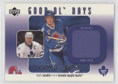 2002-03 Upper Deck - Good Ol' Days #GO-MS - Mats Sundin