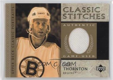 2002-03 Upper Deck Classic Portraits - Classic Stitches #C-JT - Joe Thornton