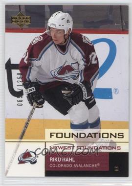 2002-03 Upper Deck Foundations - [Base] #126 - Riku Hahl /1250