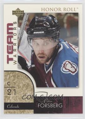 2002-03 Upper Deck Honor Roll - Team Warriors #TW4 - Peter Forsberg