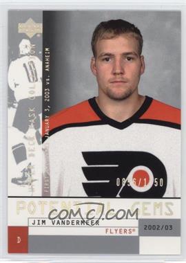 2002-03 Upper Deck Mask Collection - [Base] #157 - Jim Vandermeer /1750