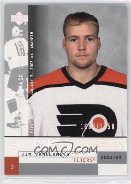 2002-03 Upper Deck Mask Collection - [Base] #157 - Jim Vandermeer /1750