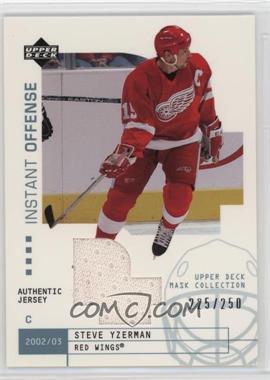 2002-03 Upper Deck Mask Collection - Instant Offense Jerseys #IO-SY - Steve Yzerman /250