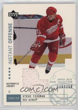 2002-03 Upper Deck Mask Collection - Instant Offense Jerseys #IO-SY - Steve Yzerman /250