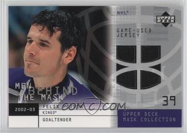 2002-03 Upper Deck Mask Collection - Men Behind the Mask Jerseys #BM-FP - Felix Potvin