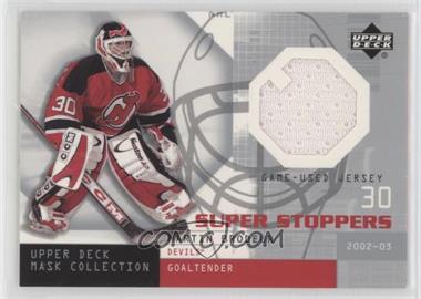 2002-03 Upper Deck Mask Collection - Super Stoppers Jerseys #SS-MB - Martin Brodeur