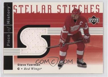 2002-03 Upper Deck Piece Of History - Stellar Stitches #SS-SY - Steve Yzerman