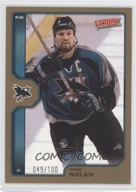 2002-03 Upper Deck Victory - [Base] - Gold #177 - Owen Nolan /100