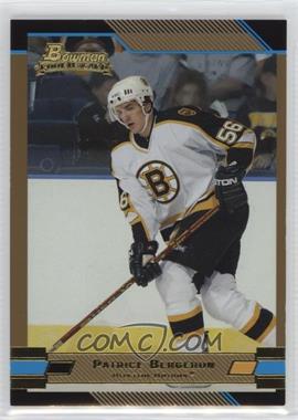 2003-04 Bowman Draft Picks - [Base] - Gold #151 - Patrice Bergeron