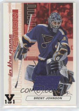 2003-04 In the Game Action - Game-Used Jerseys - ITG Vault Black #M-35 - Brent Johnson /1