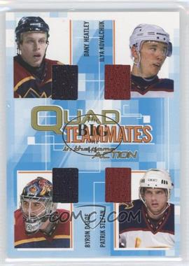 2003-04 In the Game Action - Game-Used Jerseys - The Big One (Vancouver) #M-234 - Dany Heatley, Ilya Kovalchuk, Byron Dafoe, Patrik Stefan /1
