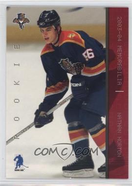 2003-04 In the Game Be A Player Memorabilia - [Base] - Ruby #180 - Nathan Horton /200