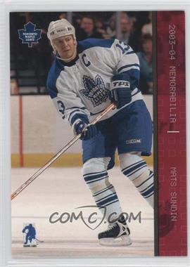 2003-04 In the Game Be A Player Memorabilia - [Base] - Ruby #53 - Mats Sundin /200