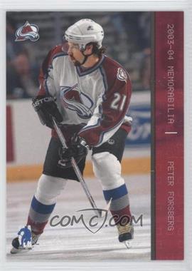 2003-04 In the Game Be A Player Memorabilia - [Base] - Ruby #72 - Peter Forsberg /200