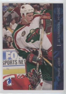 2003-04 In the Game Be A Player Memorabilia - [Base] - Sapphire #194 - Brent Burns /100
