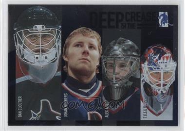 2003-04 In the Game Be A Player Memorabilia - Deep in the Crease #DC-10 - Dan Cloutier, Johan Hedberg, Alex Auld, Tyler Moss